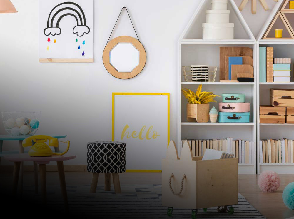 A child's room with ethical made furniture and toys